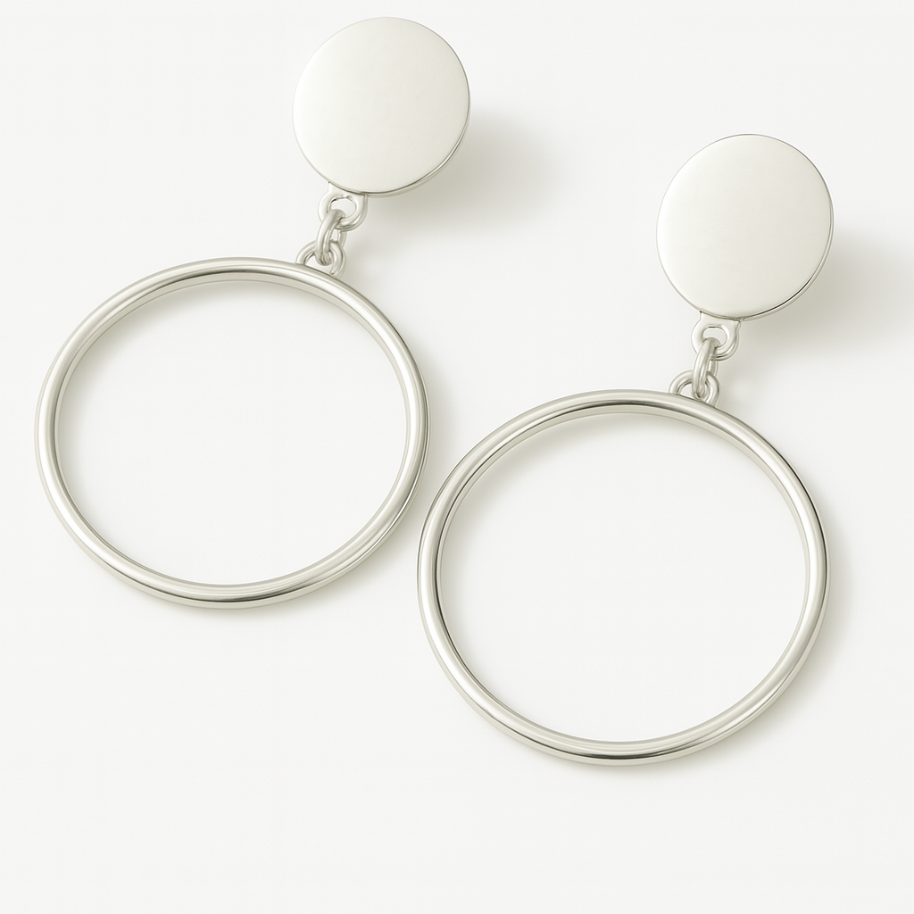 Silver Harmony Hoops